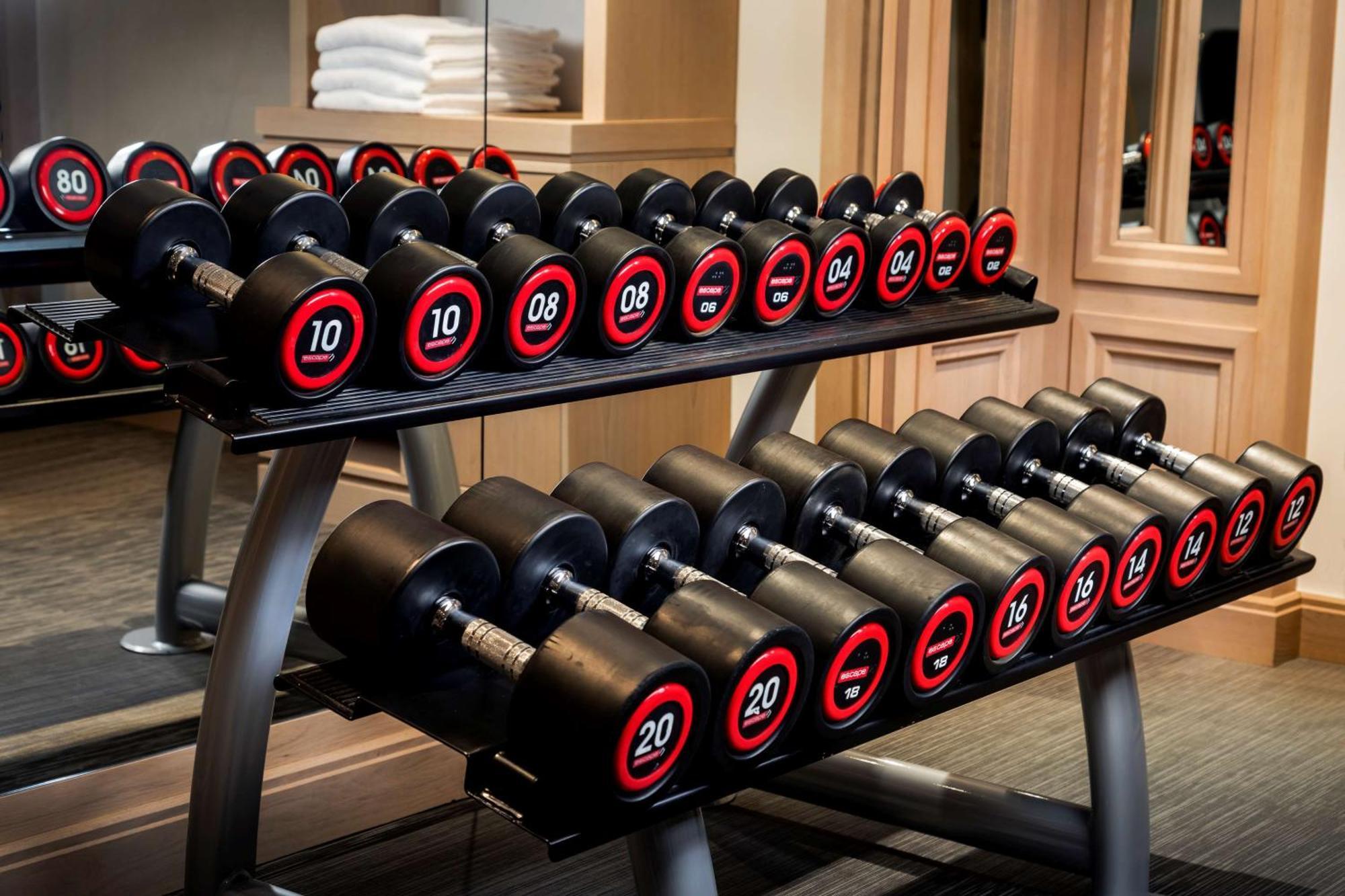 Hotel Hilton Vienna Plaza Esterno foto Dumbbells on a rack